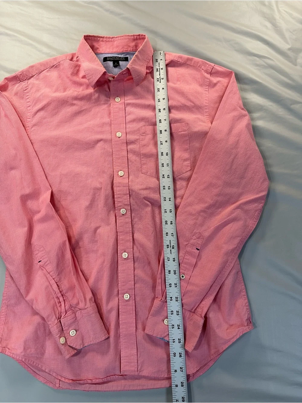 Banana Republic Pink Long-Sleeve Button-Down Shirt